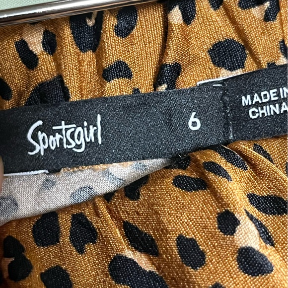 Satin-like leopard print midi-long skirt, AUS size 6 (US size XS). Like-new! - Picture 4 of 4